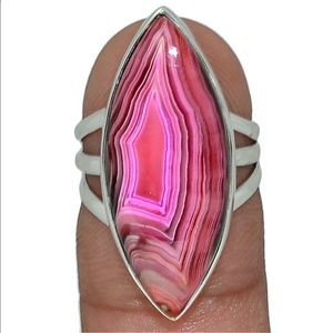 BOUTIQUE MEXICAN LAGUNA LACE 925 SILVER RING, SZ 6